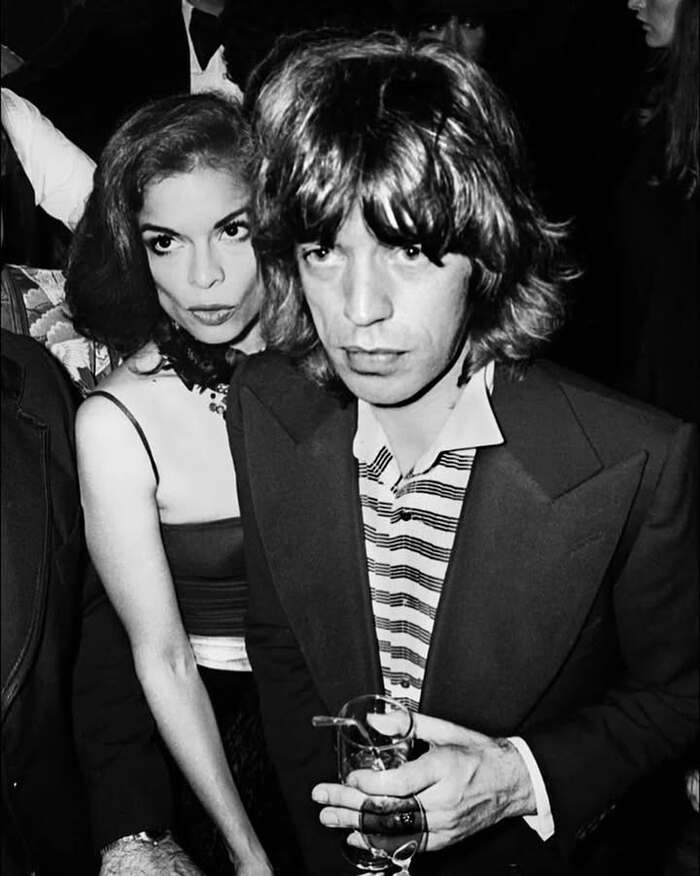 Мик Джеггер и его жена Бьянка. Клуб Copacabana, Нью-Йорк, 1976.