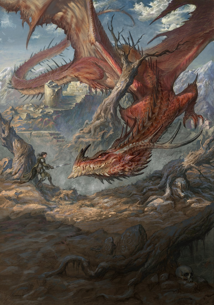 Вор и дракон. Классный арт Antonio J. Manzanedo