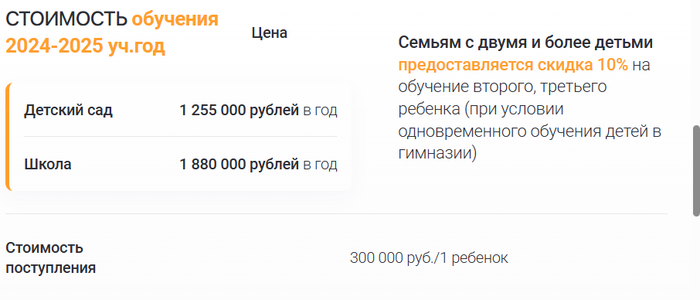 Скриншот с сайта "Первой Московской Гимназии".