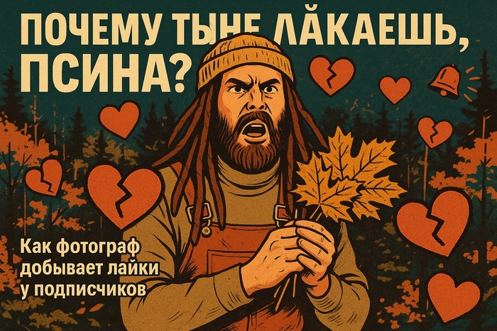 ПОЧЕМУ ТЫ НЕ ЛАЙКАЕШЬ, ПСИНА? Как фотограф добывает лайки у подписчиков