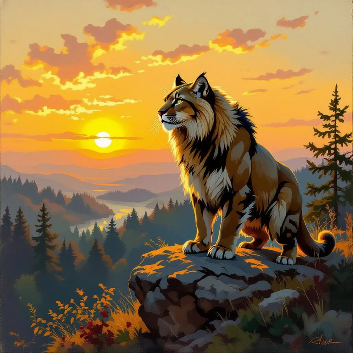 Дикий кот, рыжий восход!