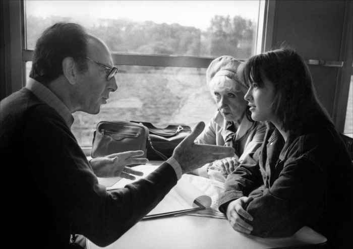 За кадром фильма "Бум", 1980 год, Режиссёр Клод Пиното и Софи Марсо.