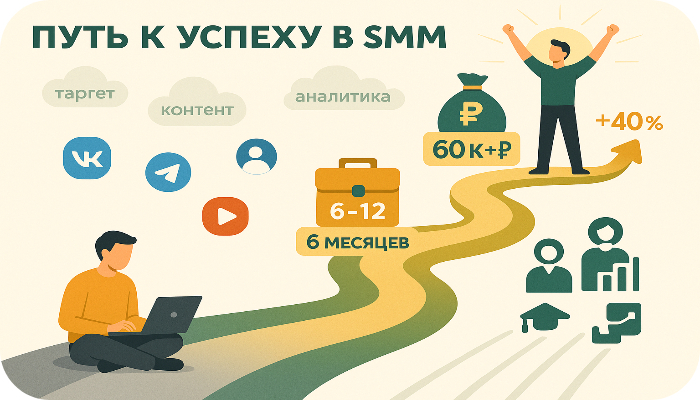 2025 год — время входить в SMM: спрос растёт быстрее, чем появляются специалисты, а первые результаты видны уже через несколько месяцев обучения.