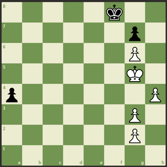 Ход белых. Очевидно, что пешку черных уже не остановить....Но можно еще спасти партию! Как?