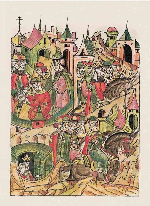 А вот и миниатюра с ослеплением Василия I (у левого края)