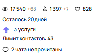 1700 диалогов за месяц и это я взял только два объявления из тех, что у меня есть.