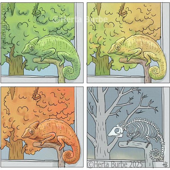 Душевные переживания хамелеона