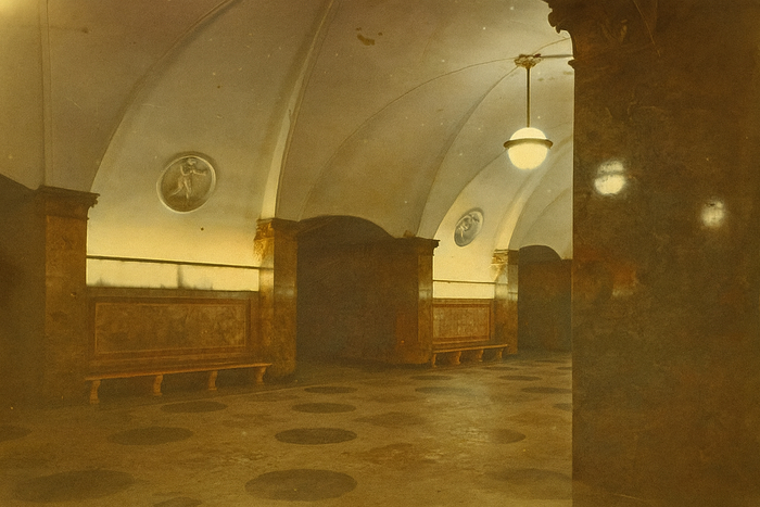 Станция метро «Динамо», 1950-е, неизвестный автор