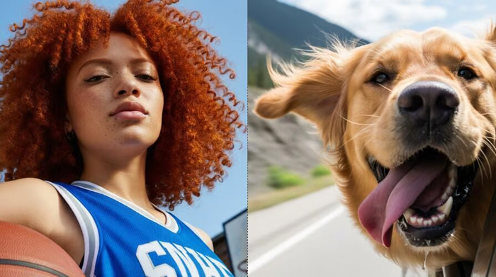 Фотография собаки и женщины до редактирования( Google )