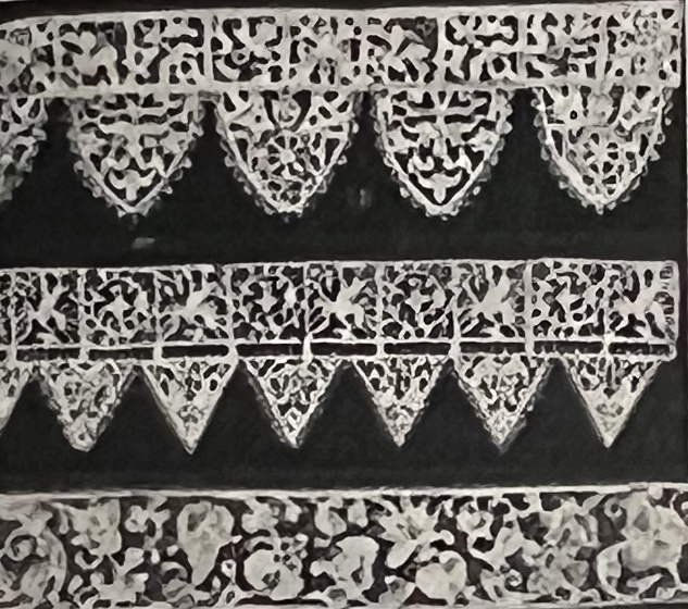 Кружева городских мастерских // Русское народное искусство на Второй Всероссийской выставке в Петрограде в 1913 г. Петроград, 1914. Л. XLVIII