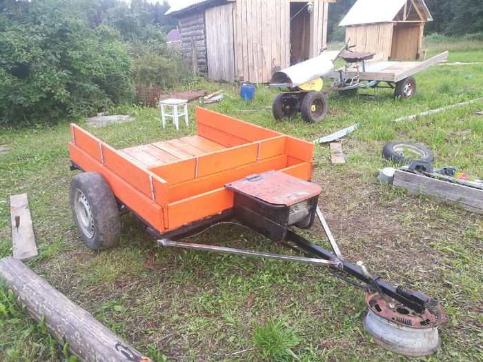 Добавлены дополнительные усилители дышла, во избежание прогиба под весом. Добавлены съёмные борта, наведён марафет.