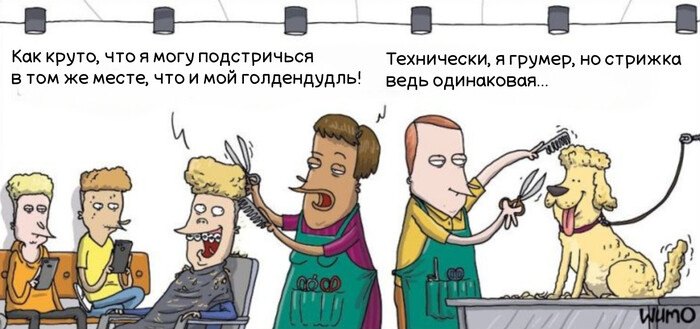 Одинаковая стрижка