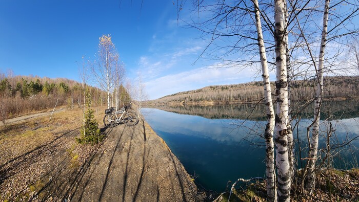 Затопленные карьеры недалеко от Междуреченска.