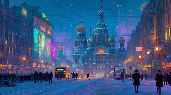 Питер в духе киберпанка