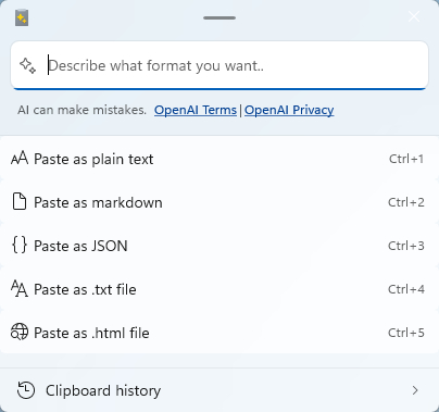 Пример работы утилиты Advanced Paste