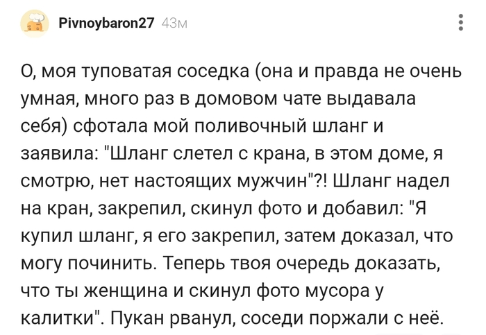 Туповатая соседка :)