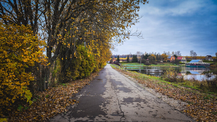 На велике прокатился. Мокро, туманно и по осеннему атмосферно