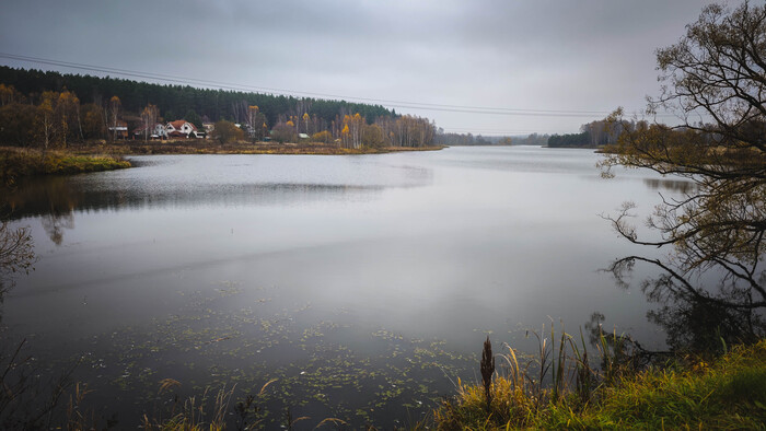 На велике прокатился. Мокро, туманно и по осеннему атмосферно