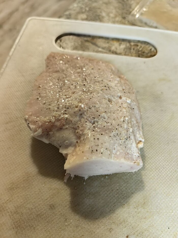 Специи те же, лежала дней 6, в су-виде 65 градусов 2 или 3 часа, честно, не помню.