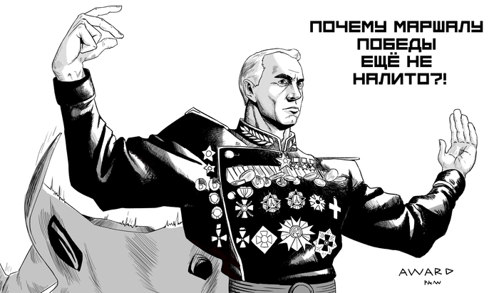 Срисовывал с Михаила Ульнова, актёра, сыгравшего Маршала 20 раз!