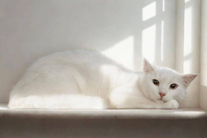 Белоснежная кошечка Перл ищет Дом!