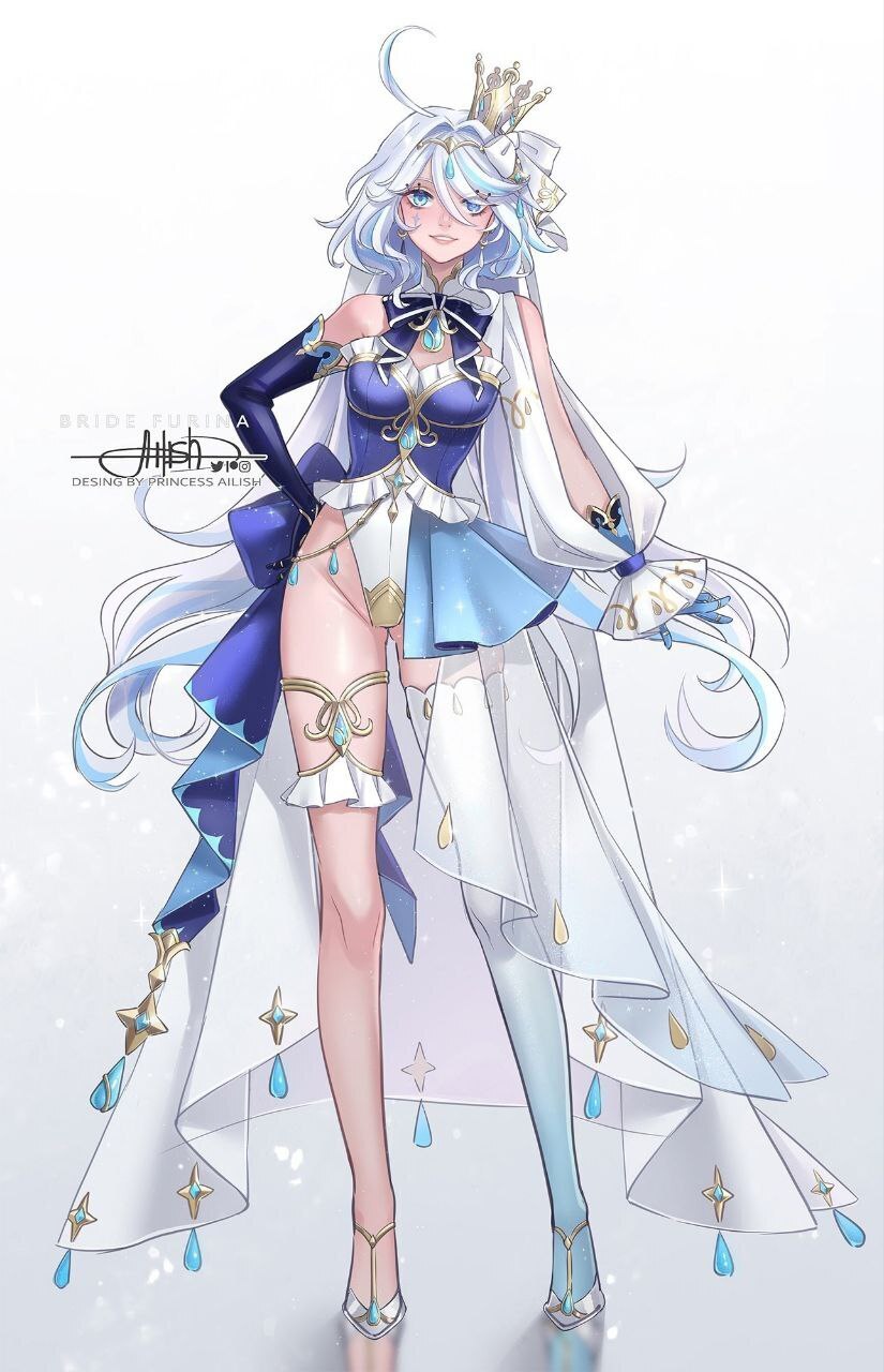 Королева сцены - Genshin Impact, Арт, Anime Art, Furina (Genshin Impact), Focalors (Genshin Impact)