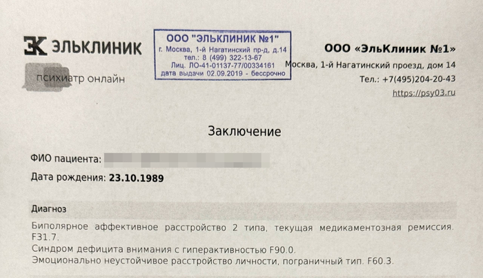 Типичная психолог и его диагноз