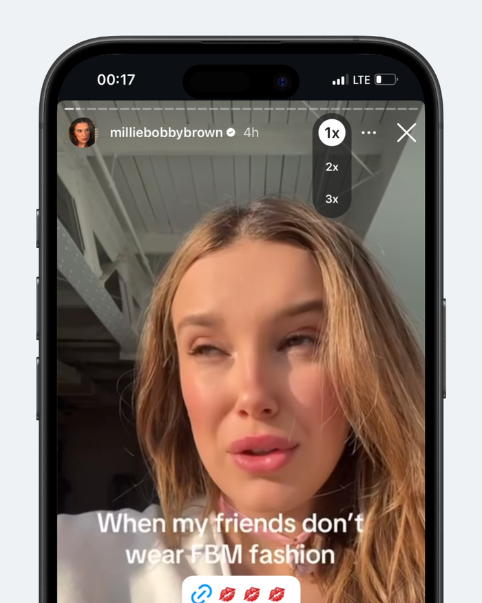 В Инстаграме появится возможность смотреть сторис на 2х скорости