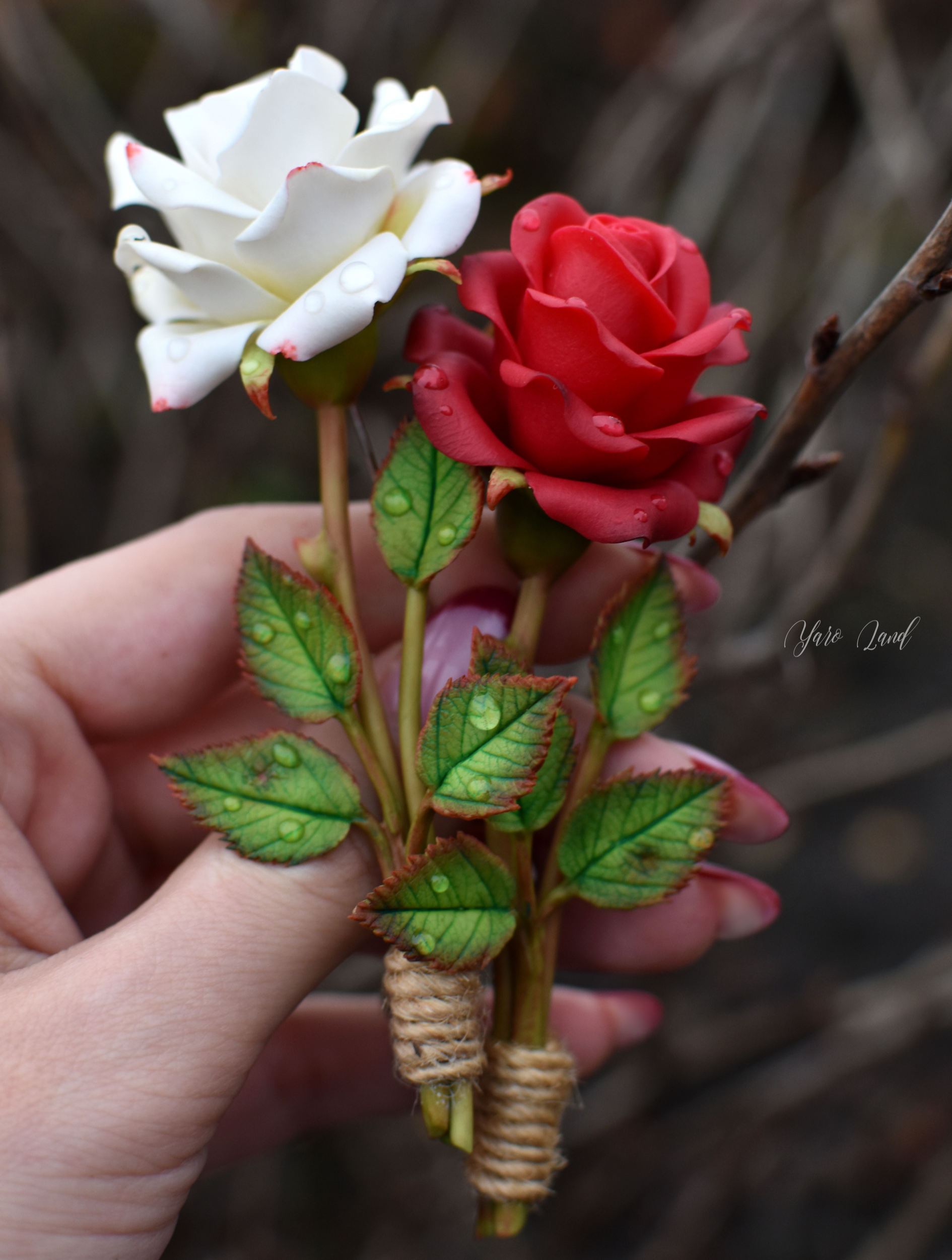 Three Roses, Three Moods. Polymer clay. - My, Polymer clay, Handmade, Лепка, Needlework without process, the Rose, Brooch, Longpost