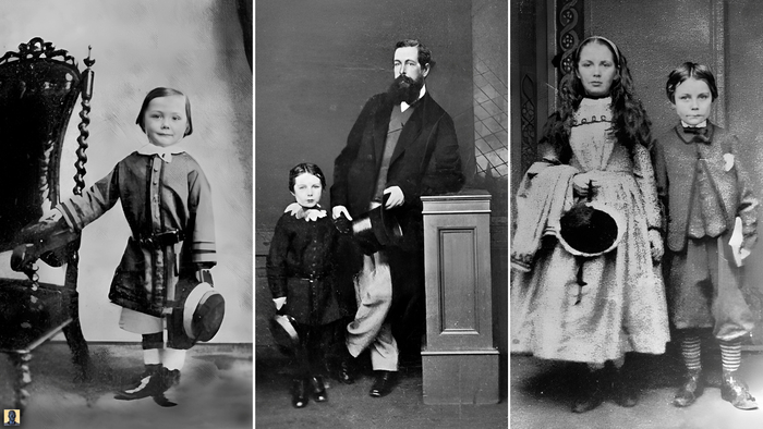 Артур 4 года, с отцом 6 лет, с сестрой 6 лет.