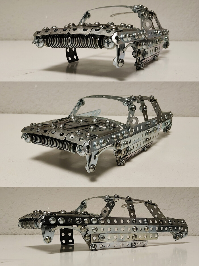 ГАЗ-24 из металлического конструктора в процессе