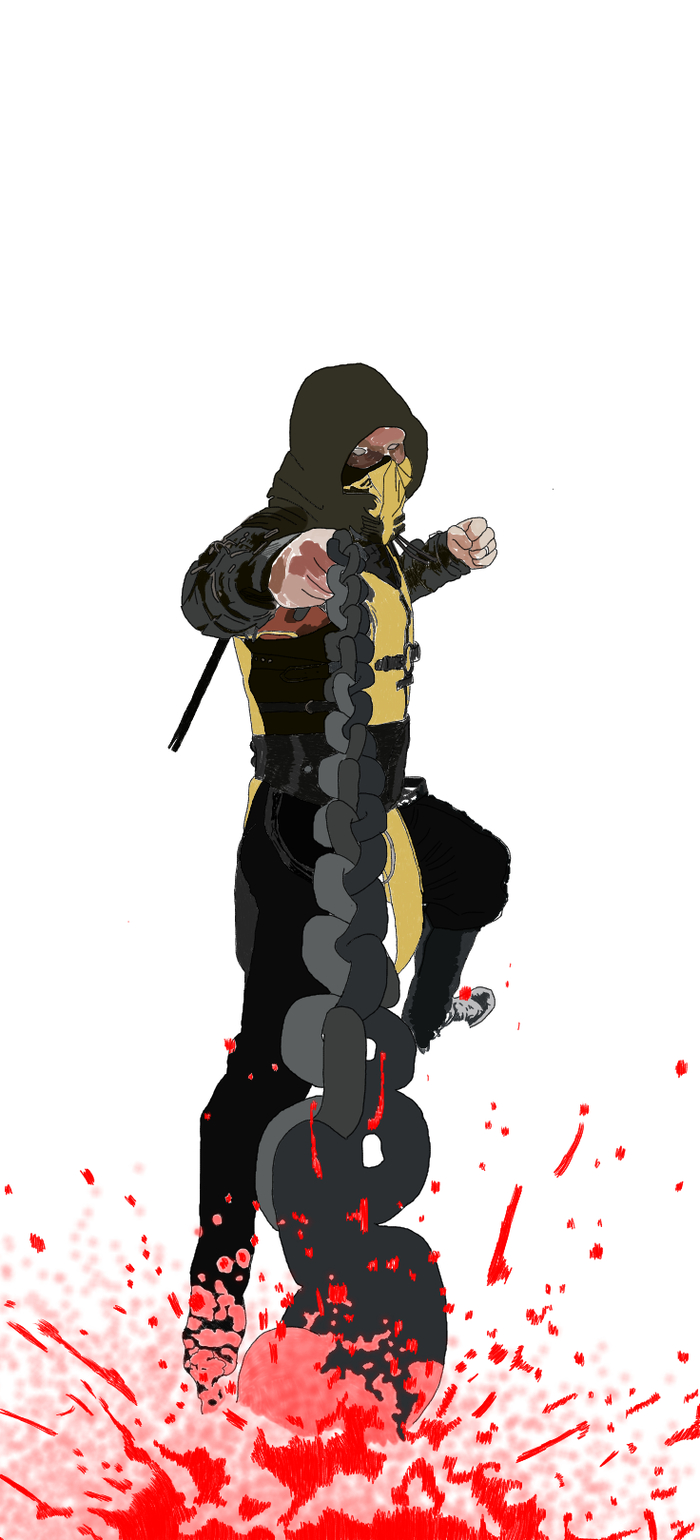 Рисунок scorpion mortal kombat