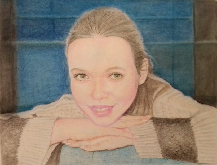 Формат А3, цветные карандаши, пастель.