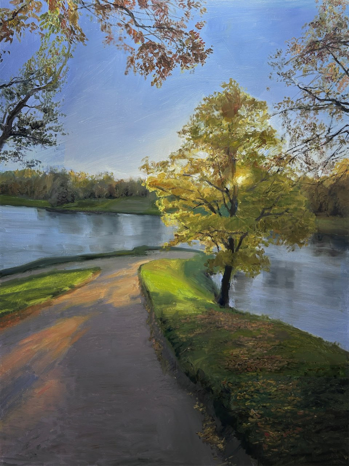 Вечерний парк в Ораниенбауме. 60х80. Холст. Масло