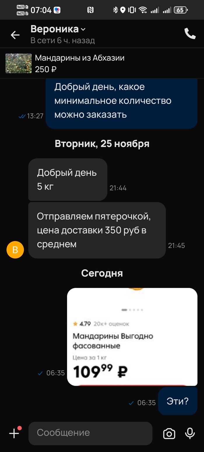 Мандарины из Абхазии