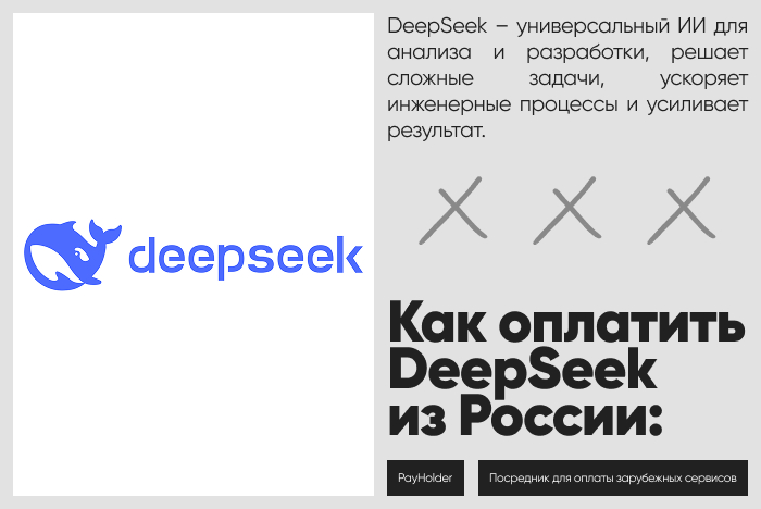 Как оплатить DeepSeek: простой способ оплаты из России и Беларуси через Payholde0