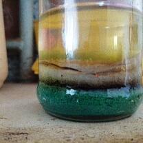 Расположение слоев и процесс роста кристаллов меди.