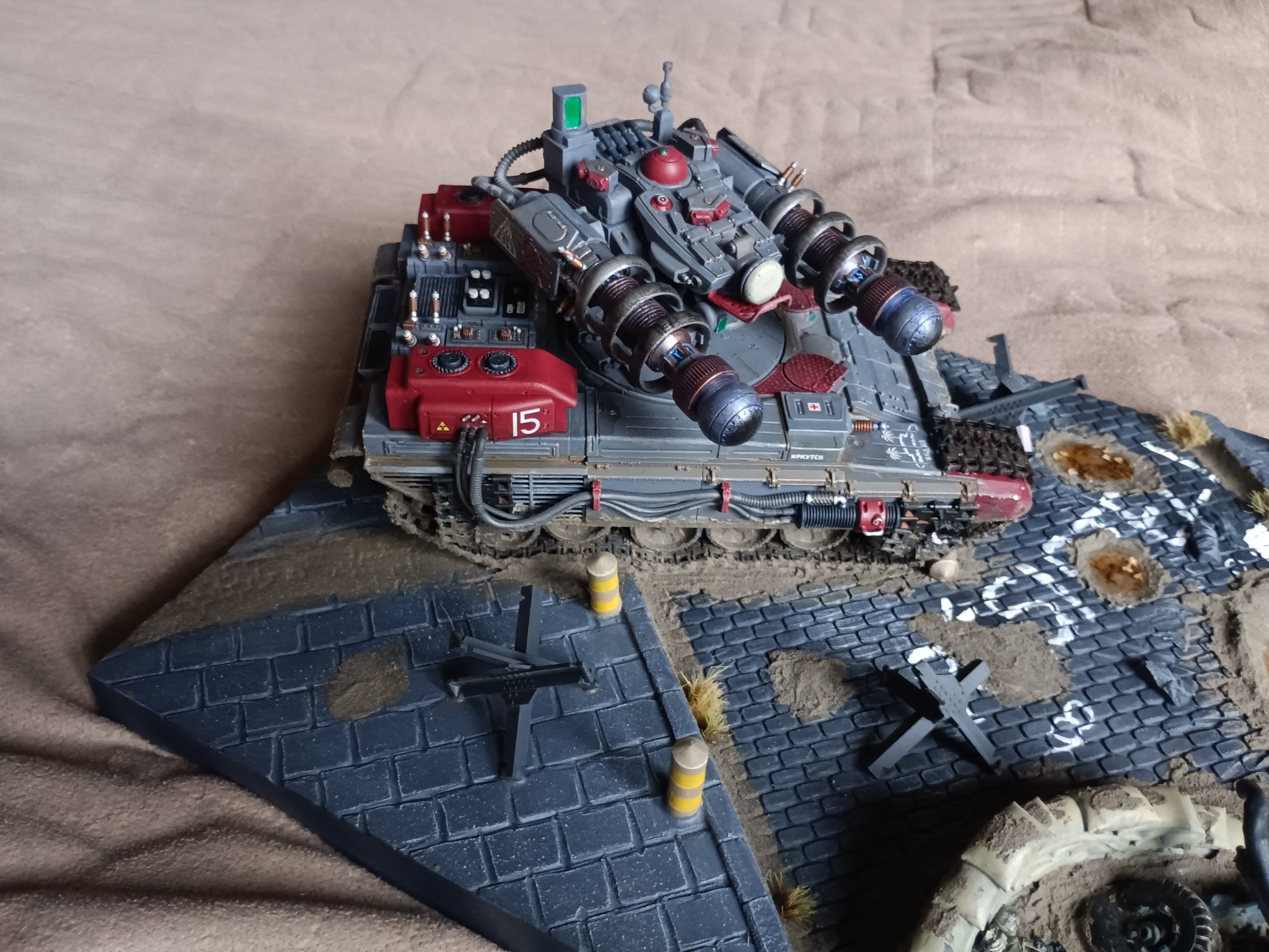 The electricians have arrived. (Photoshoot) - My, Longpost, Diorama, Red alert 2, Tanks, Tesla, Stand modeling