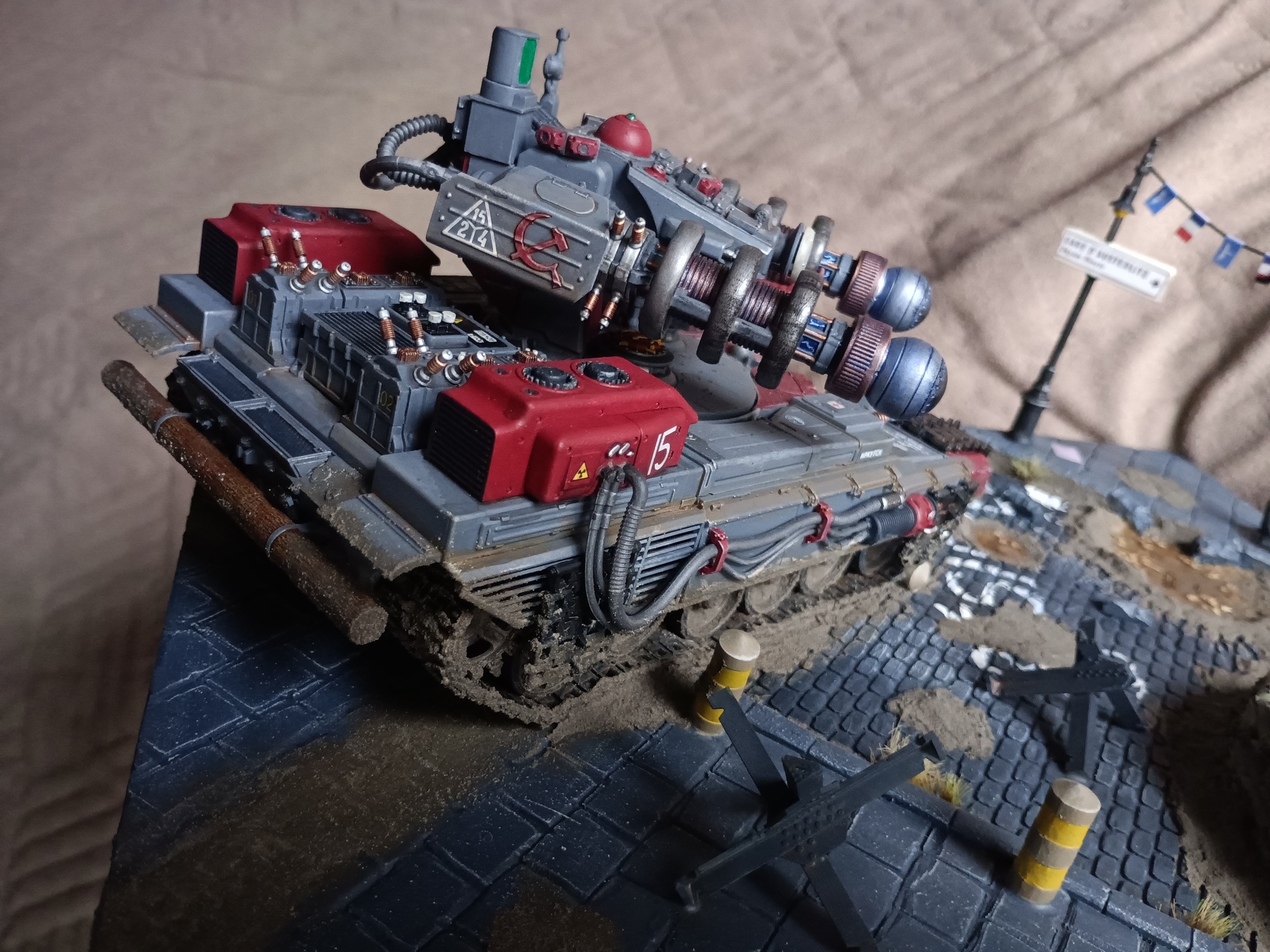 The electricians have arrived. (Photoshoot) - My, Longpost, Diorama, Red alert 2, Tanks, Tesla, Stand modeling