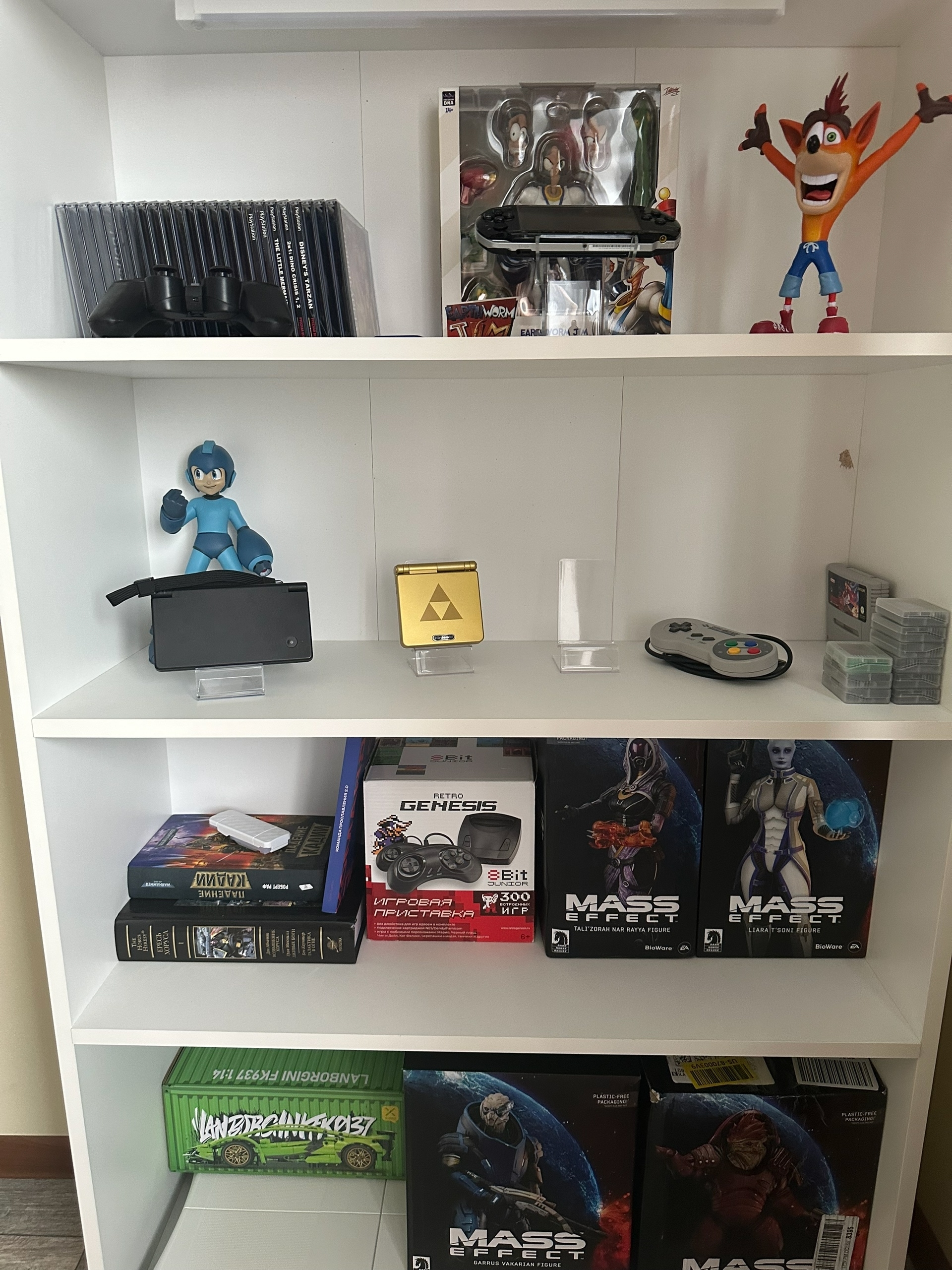 My small collection - Collecting, Computer games, Collector, Video game, Retro Games, Nostalgia, Collection, 90th, Old school, Childhood of the 90s, 2000s, Playstation, Nintendo, SNES, Figurines, Collectible figurines, Consoles, Oldfags, Game console, VKontakte (link), Longpost