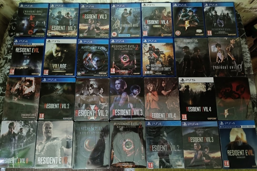 I collect residents - Collecting, Computer games, Collector, Video game, Collection, Playstation, Consoles, Dendy, Game console, Resident evil, Resident Evil 8: Village, Playstation 4, Playstation 5, VKontakte (link)