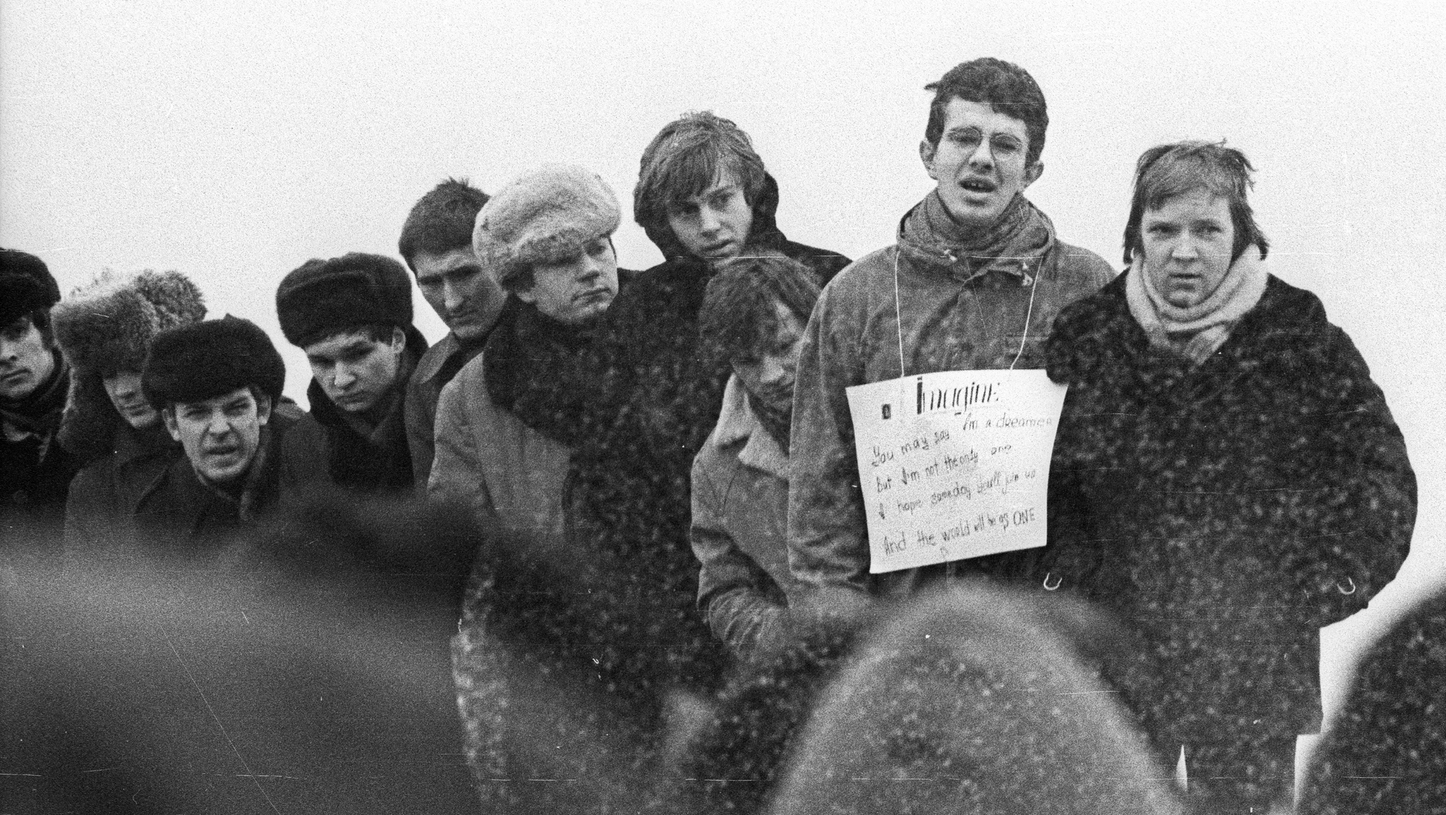 Lennon memorial rally, 1980, Moscow - Series Old films, My, John Lennon, Moscow, 1980