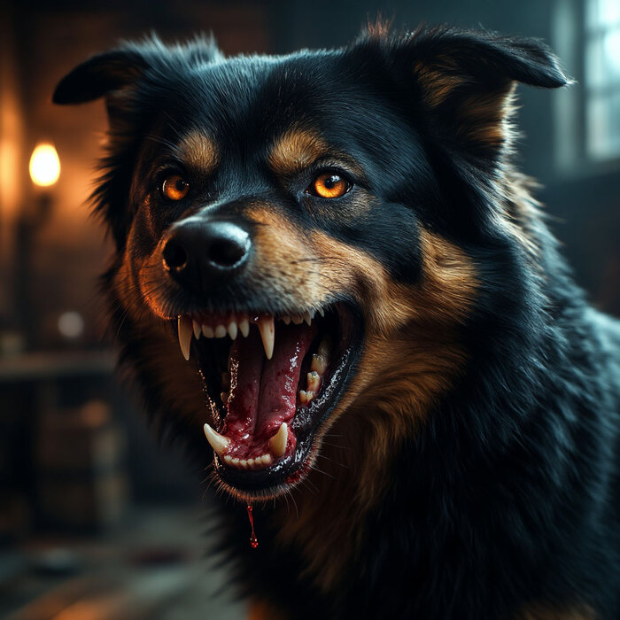 Ответ на пост «Довольная собака»