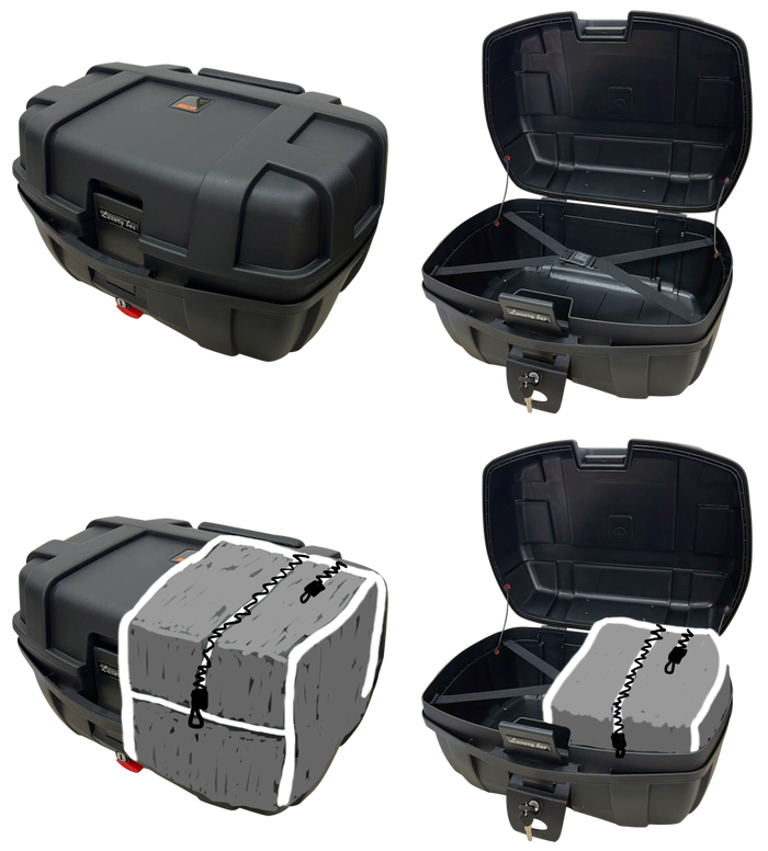 схематично расположение сумки внутри кофра