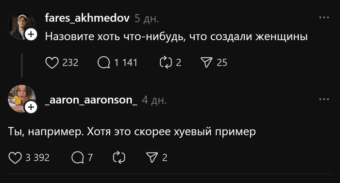 Одно очко в пользу женщин