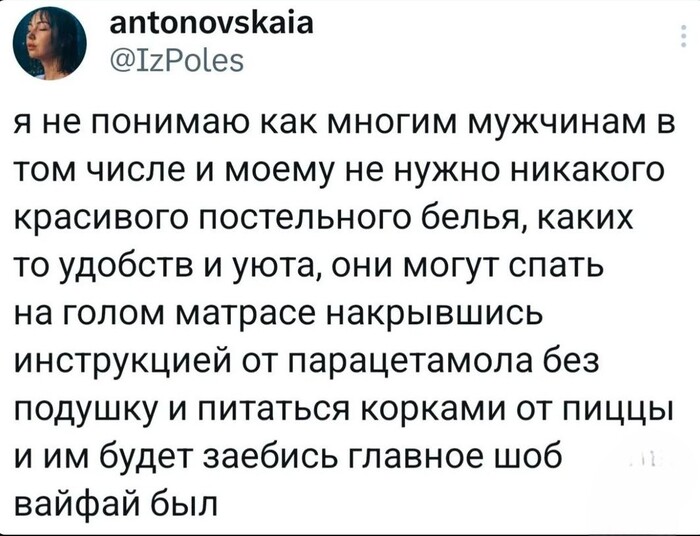 Отличная идея насчет инструкции от парацетамола. А вайфай не трогай, дура!