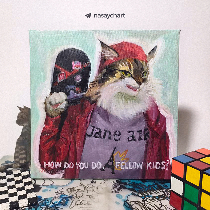 Портрет мемного кота