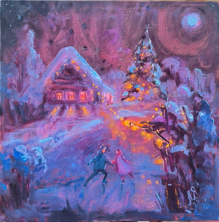 Холст, масло, 20*20