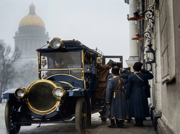 Прибытие Государя Императора Николая II на заседание Правительствующего Сената. 1911 год