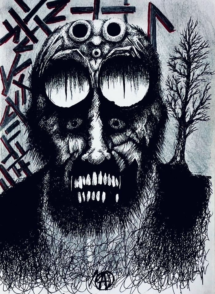 На работе разные бывают. Вот один из них поведал, как в дурку попал. Образ его, перед глазами таковой предстал.